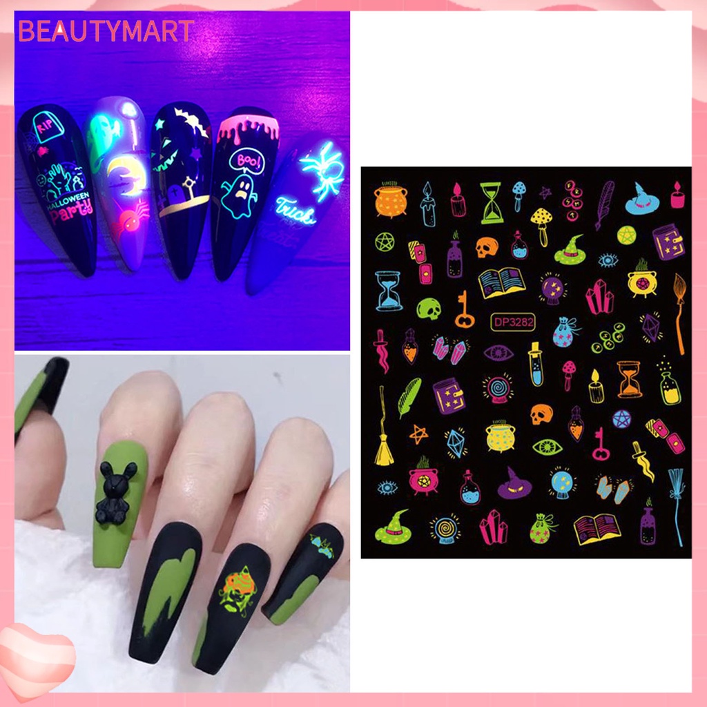 Miếng Dán Trang Trí Móng Tay Phát Quang Siêu Mỏng Không Phai