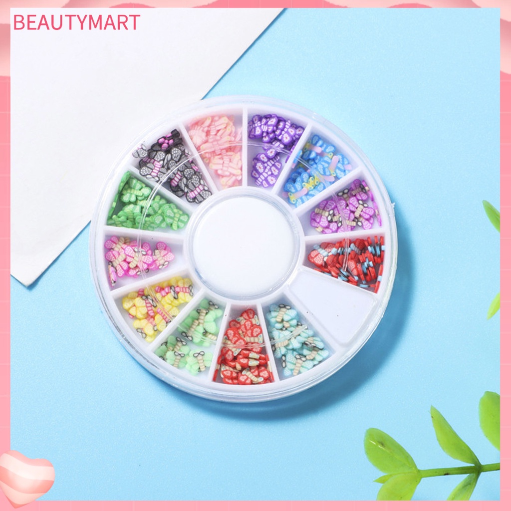 1 Hộp Phụ Kiện Trang Trí Móng Nghệ Thuật Tạo Hiệu Ứng 3D Hình Hoa Trái Cây Siêu Mỏng DIY