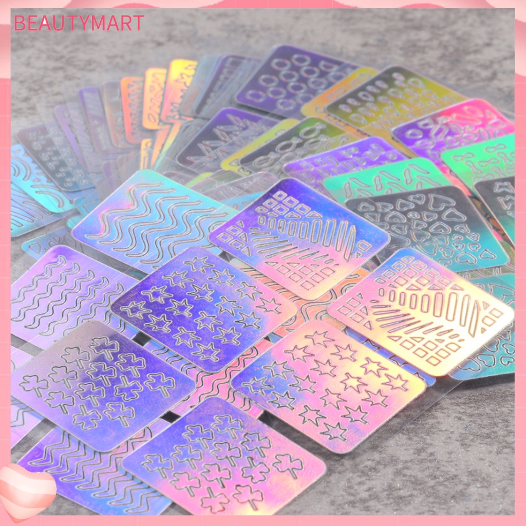 Set 24 Khuôn Vinyl Nhiều Họa Tiết Dùng Trang Trí Móng Nghệ Thuật Cho Nữ