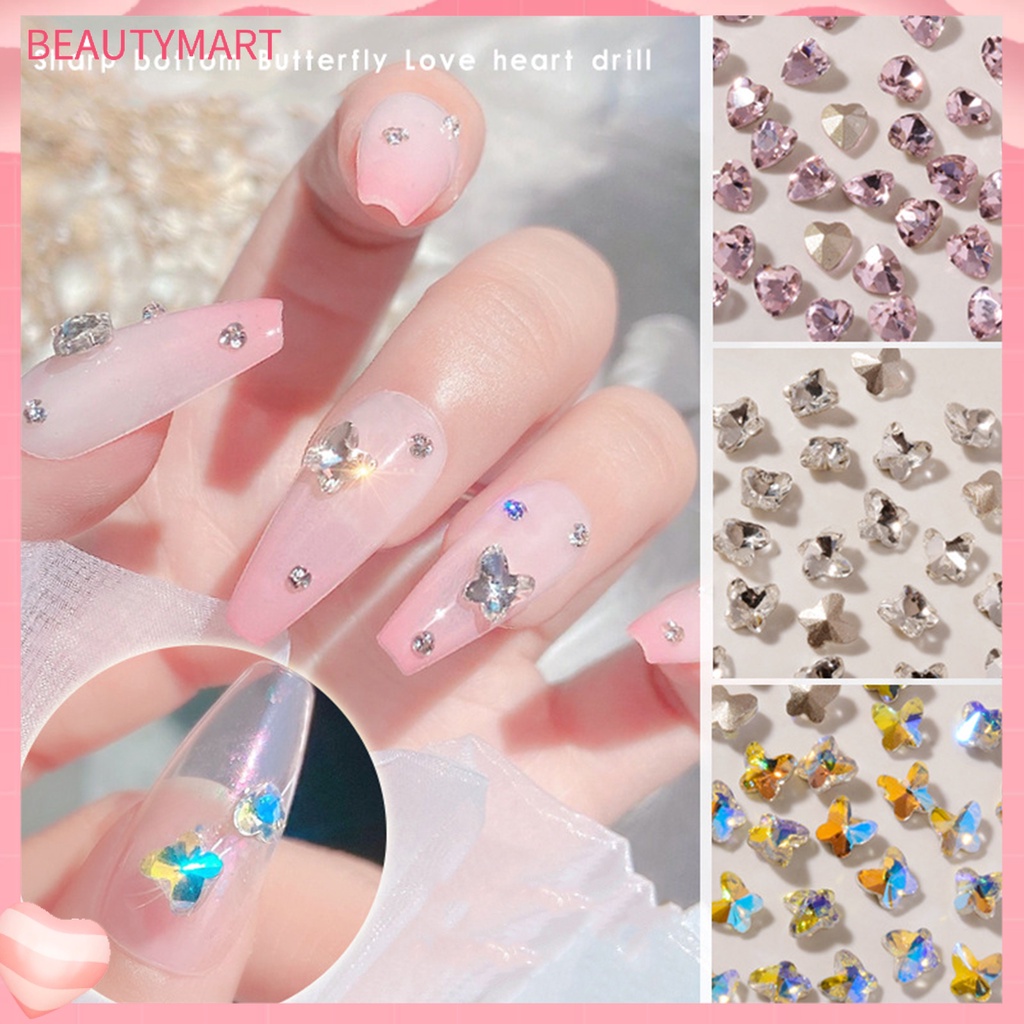 Set 10 Phụ Kiện Trang Trí Móng Nghệ Thuật Tạo Hiệu Ứng Pha Lê 3D Màu Sắc Sống Động Sáng Tạo Dành Cho Học Sinh Charms