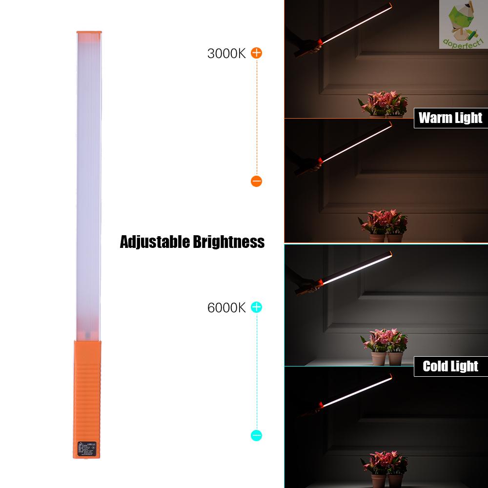 Đèn LED Chụp Ảnh Cầm Tay Có Thể Điều Chỉnh Độ Sáng &amp; Nhiệt Độ Tích Hợp Recharga Came-6.7