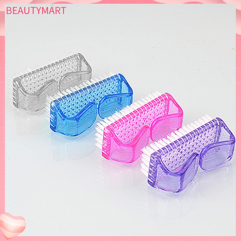 Bộ 4 Bàn Chải Vệ Sinh Móng Tay Cầm Nhựa Tiện Dụng