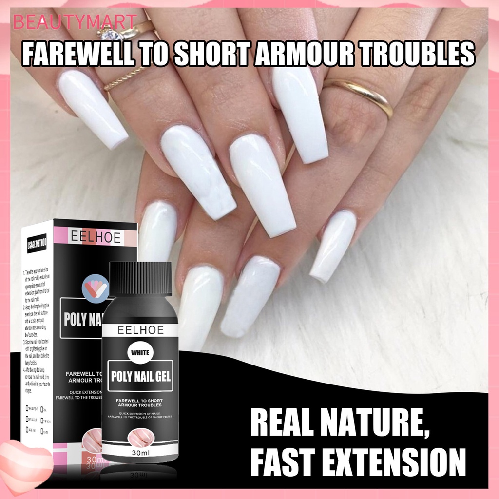 1 Bộ Gel Poly 30ml Nối Dài Móng Tay Nhanh Khô Lâu Trôi Chuyên Nghiệp