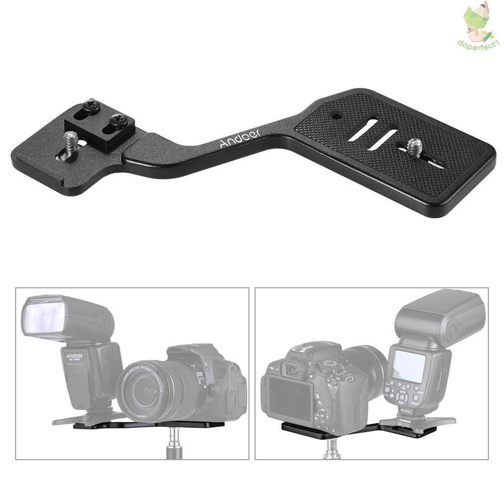 Andoer Universal Aluminum Bracket Mount Holder for Camera Speedlite Flash Light with 1/4   Came-6.5