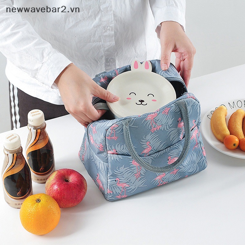 [Mới] Túi Đựng Đồ Ăn Trưa Bằng Vải Bố Cách Nhiệt Nhỏ Gọn Họa Tiết Đa Năng Dành Cho Phụ Nữ Và Trẻ Em
