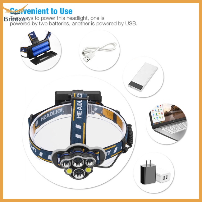 Đèn Pin Cầm Tay Độ Sáng Cao 8 Chế Độ 15000 Lumens Có Thể Sạc Lại