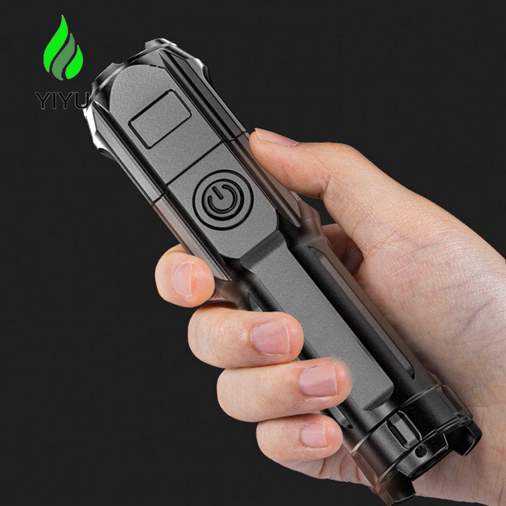 YIYU Đèn Pin LED USB Mini 3 Chế Độ Công Suất Cao Có Thể Sạc Lại Dùng Khi Đi Cắm Trại Ngoài Trời