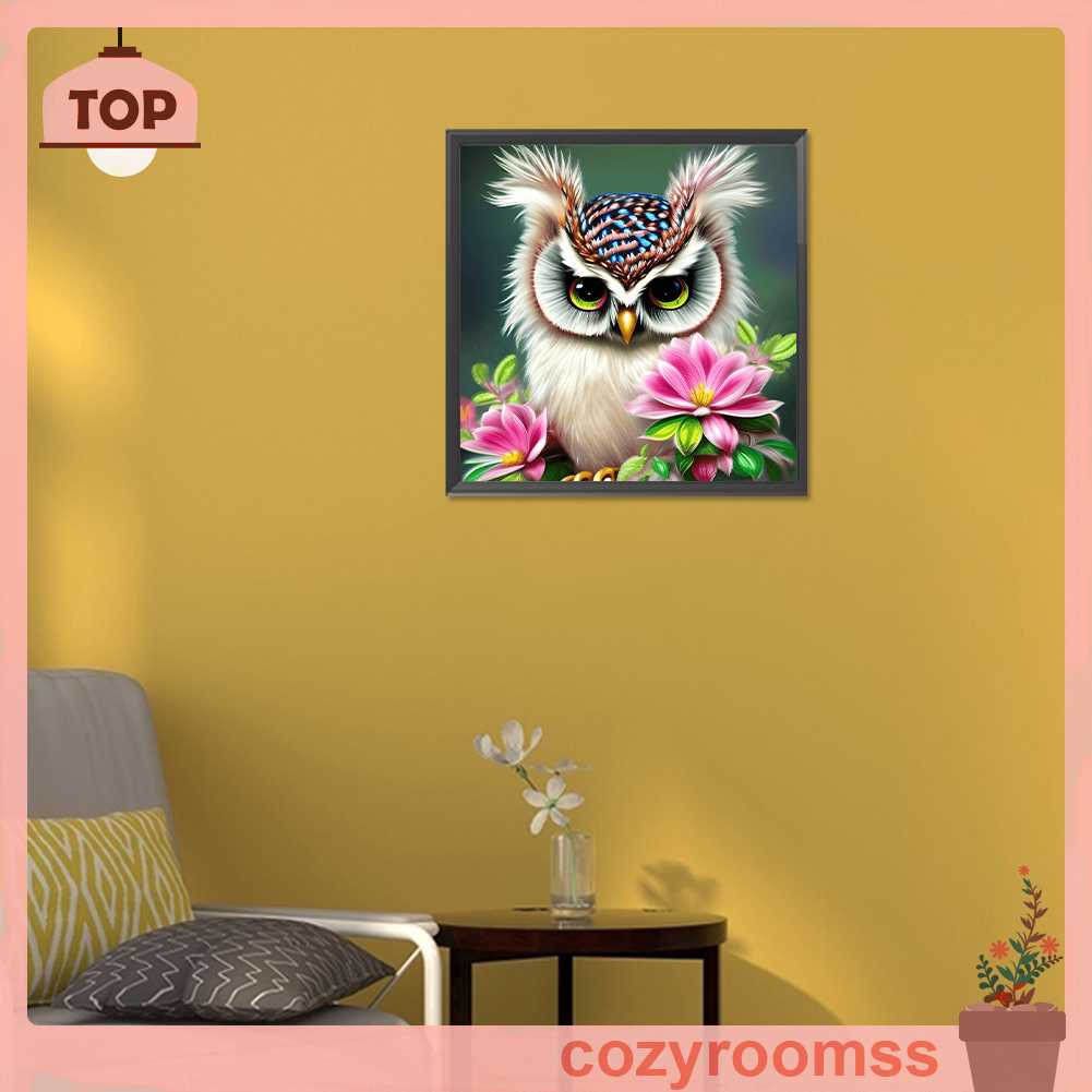 Tranh Đính Đá Kim Cương Toàn Bộ 5D DIY Hình Vẽ Con Cú