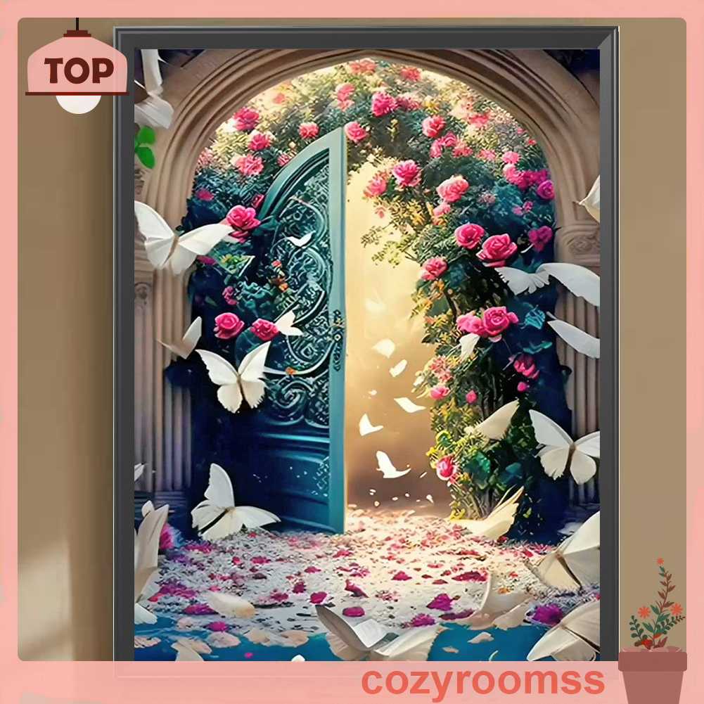 Tranh Đính Đá Kim Cương Toàn Bộ 5D DIY Hình Vẽ Vườn Hoa