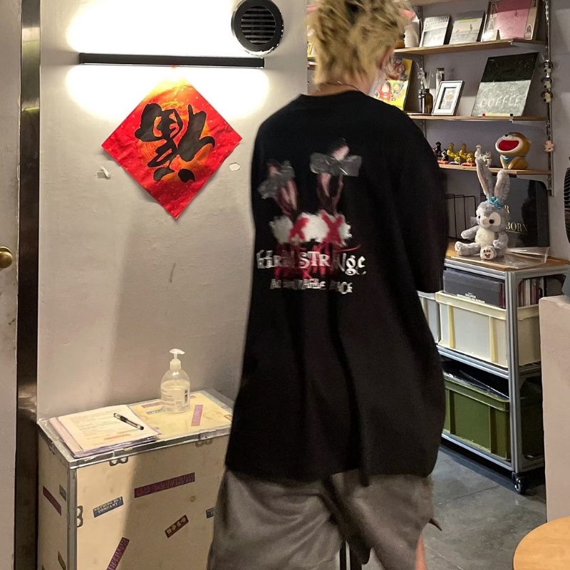 Áo Thun Ngắn Tay Phong Cách Hip Hop Âu Mỹ Cổ Điển Thời Trang Đường Phố Mới