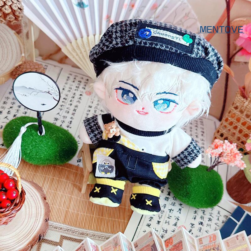 1 Set Áo Thun Và Quần Yếm 20cm Dễ Thương Cho Búp Bê