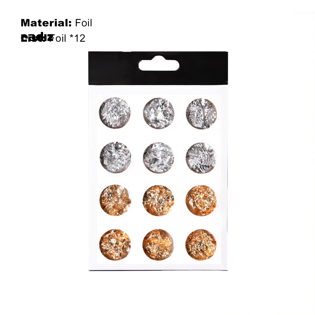 Set 12 Lá Vàng Siêu Mỏng Trang Trí Móng Tay Dễ Dán