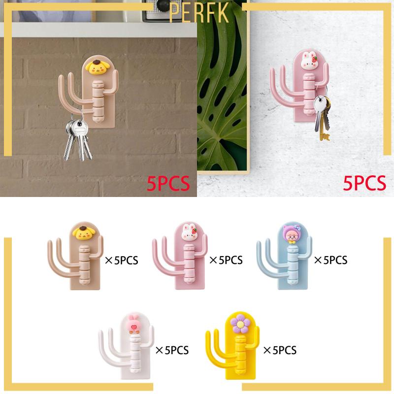 Set 5 Móc Treo Chìa Khóa Dạng Xoay Sáng Tạo Cho Phòng Ngủ