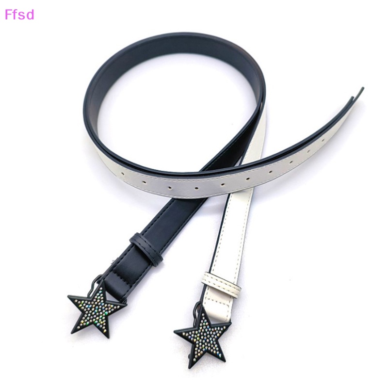 Thắt Lưng Da PU Hình Ngôi Sao Đính Đá Thời Trang Cho Nữ