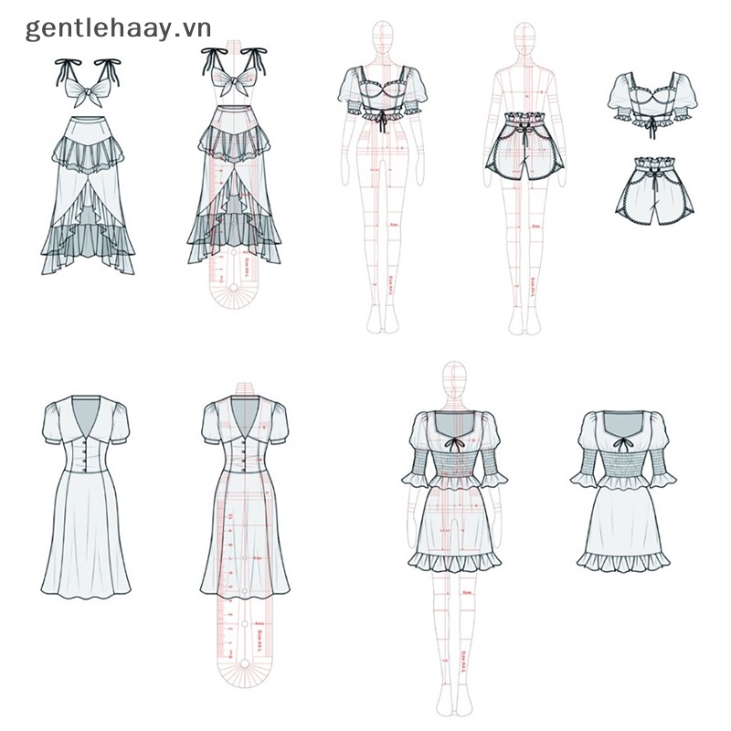 Thước Kẻ Vẽ Phác Thảo Thời Trang Cho Nữ GG