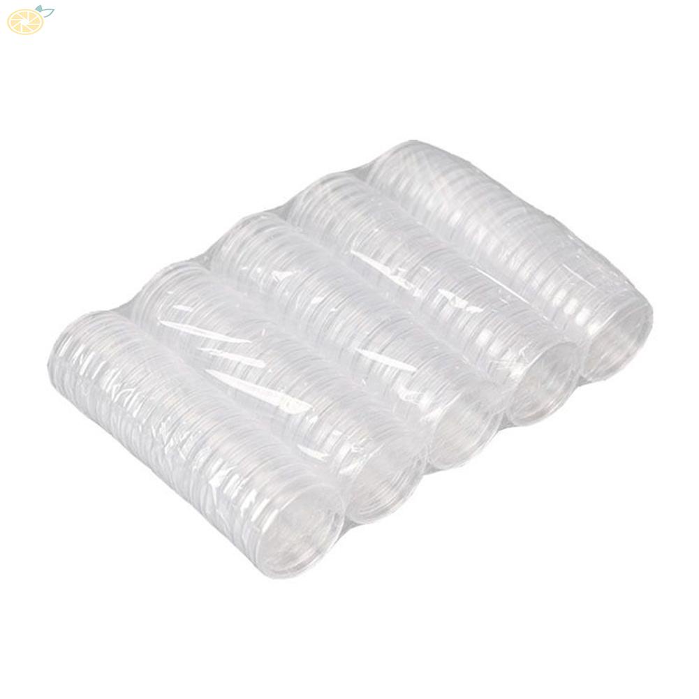 【VARSTR】Coin Capsules Coin Collection Coin Storage Box Plastic Rimless High Quality