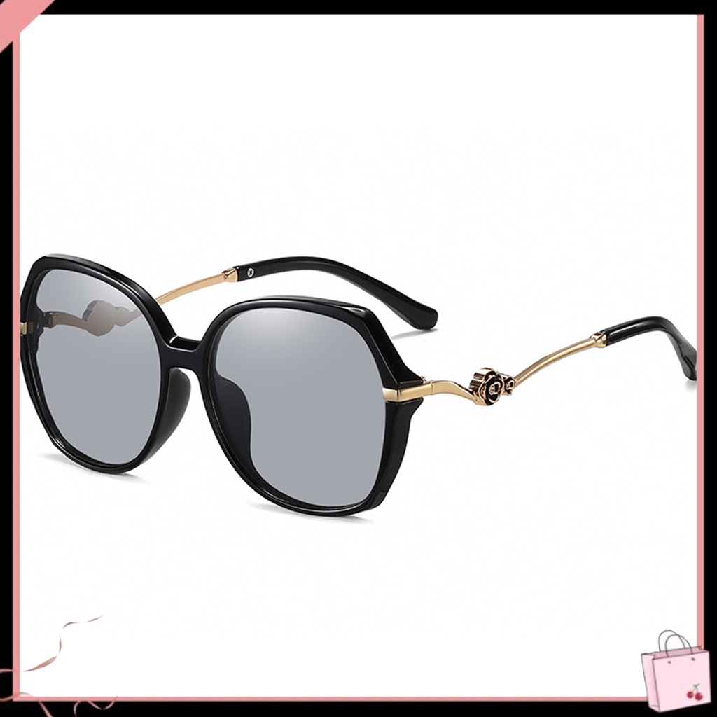 Kính Mát Phân Cực Chống Tia UV Gọng Lớn Không Đổi Màu Cho Nữ
