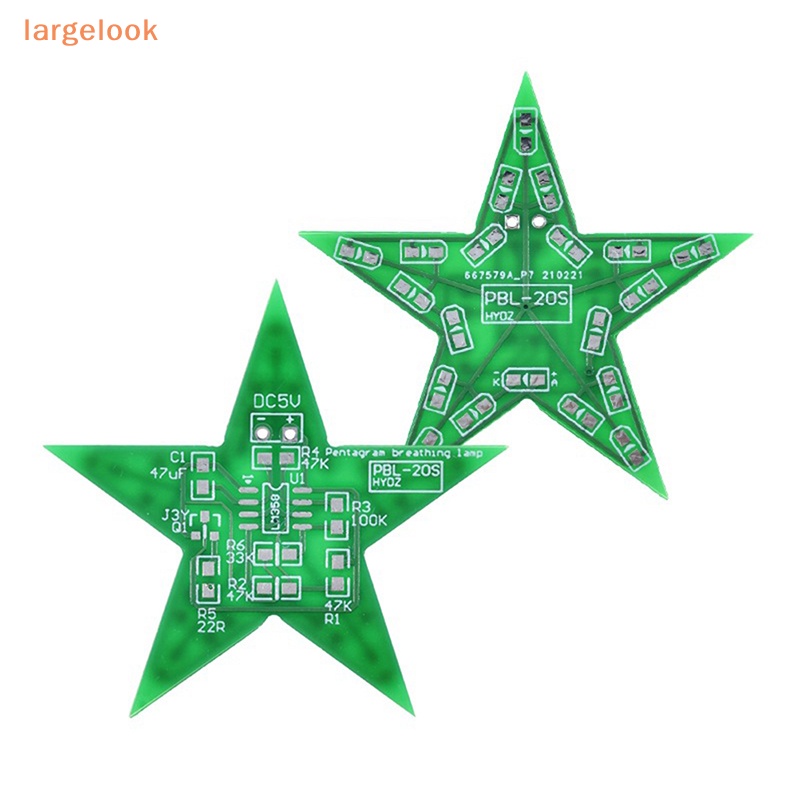 [Biglook] Bộ Dụng Cụ Tự Lắp Ráp Ngôi Sao Năm Cánh Có Đèn LED Gradient Cho Dịp Giáng Sinh Màu Xanh Lá / Đỏ /