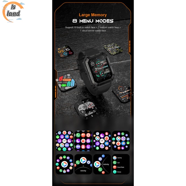 Đồng Hồ Thông Minh C20pro Màn Hình Hd 1.83 Inch Chống Thấm Nước Ip68 Và Phụ Kiện