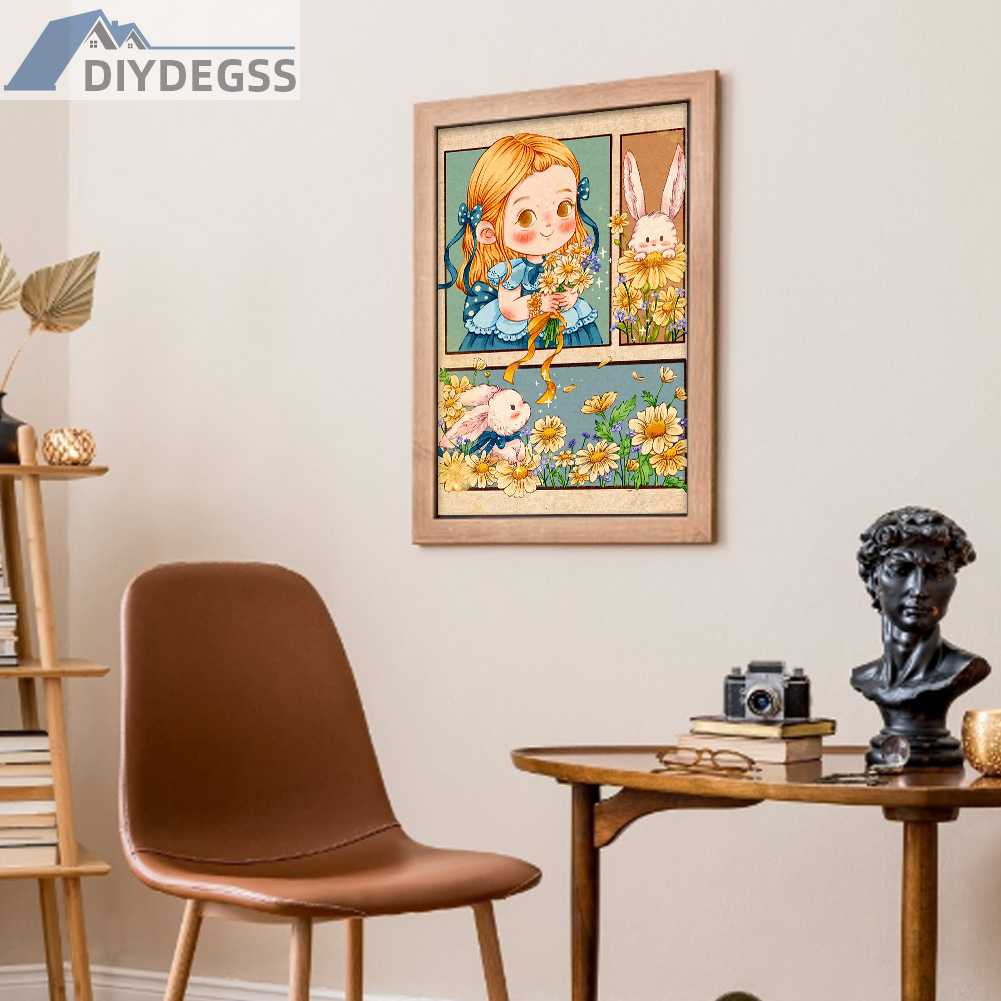 Toàn Bộ Bộ Tranh Thêu Chữ Thập 11CT Bằng cotton Thân Thiện Với Môi Trường Hình Cô Gái