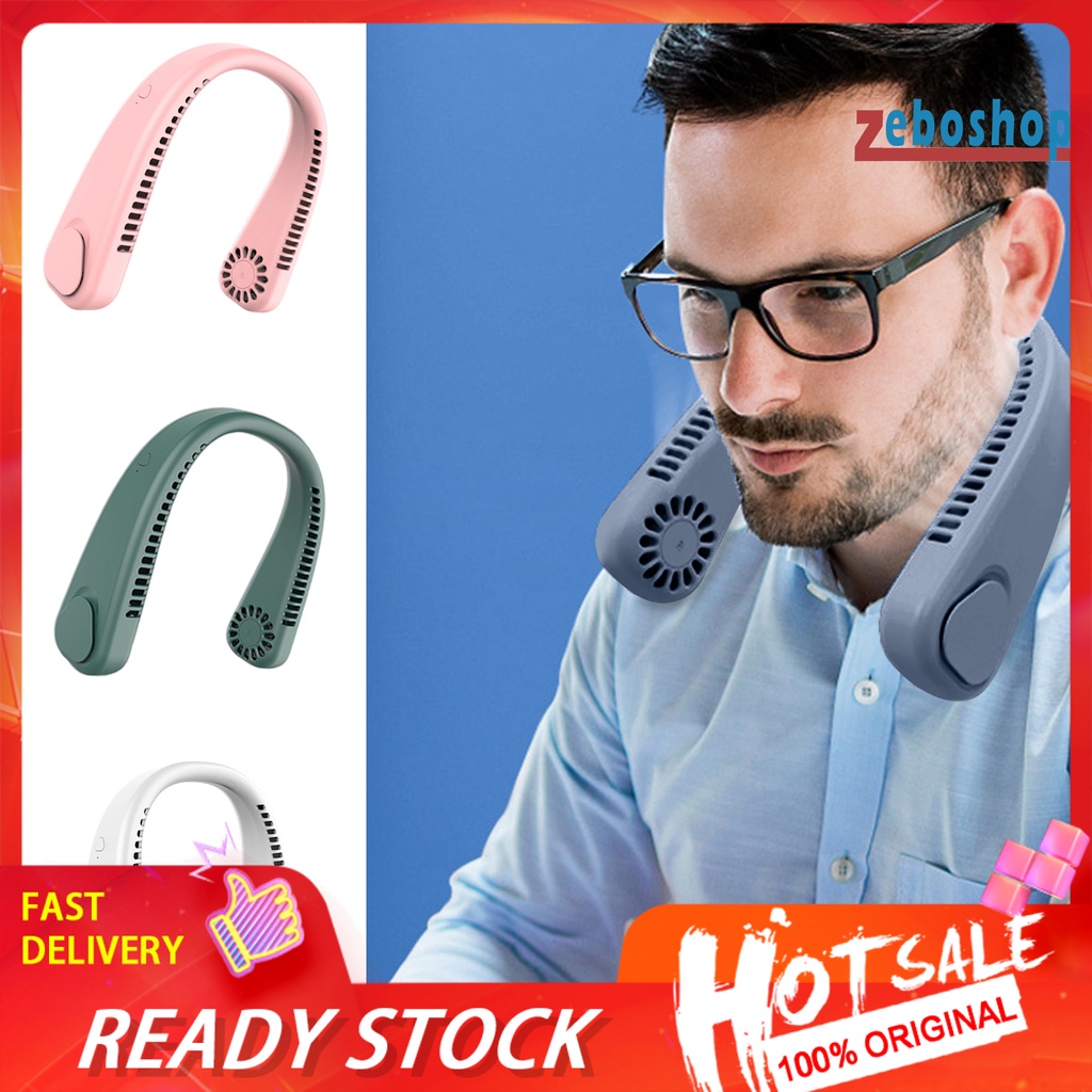 Quạt Đeo Cổ Bằng Silicone Trọng Lượng Nhẹ Tiếng Ồn Thấp Sạc USB