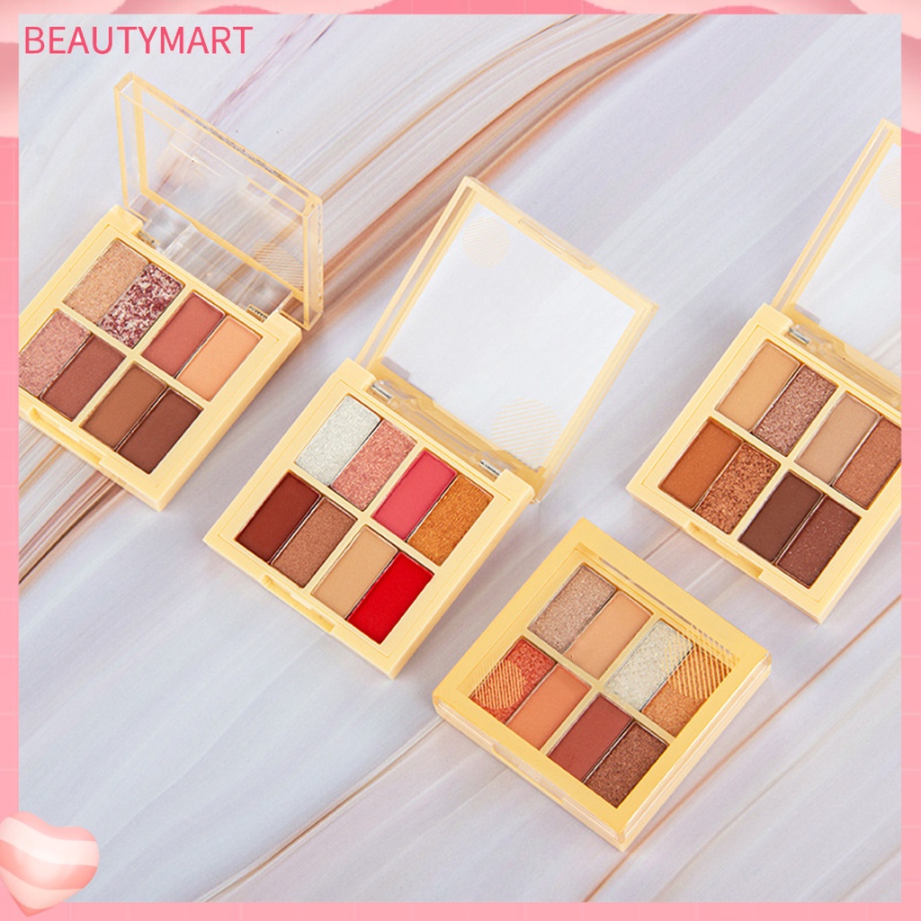 Bảng Phấn Mắt beautymart 4g 8 Màu Tông Nhũ Và Lì Trang Điểm Lâu Trôi Chống Nhòe Cho Nữ