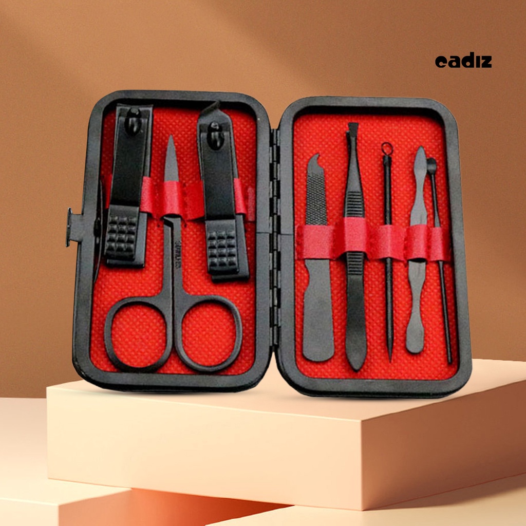 1 Bộ Dụng Cụ Chăm Sóc Móng Tay Móng Chân Không Gỉ Dạng Cong Tiết Kiệm Sức Lao Động Kèm Hộp Đựng Bằng Thép Không Gỉ