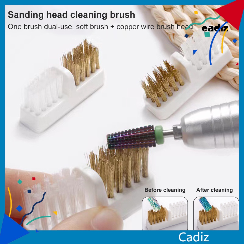 Cọ Đánh Bóng Móng Tay Hai Đầu Bằng Sợi Thép Chống Chảy Xệ Có Thể Tái Sử Dụng