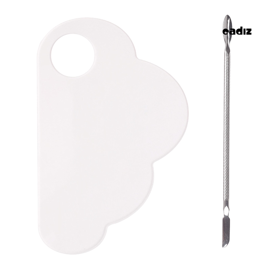 Bộ 4 Khay Đựng Màu Móng Tay Có Lỗ Treo Hình Oval / Lá / Đám Mây / Bán Nguyệt / Tròn Dễ Làm Sạch