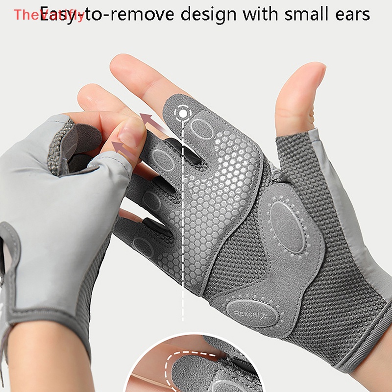 1 Đôi Găng Tay Thể Thao Nửa Ngón Chống Trượt Thoáng Khí