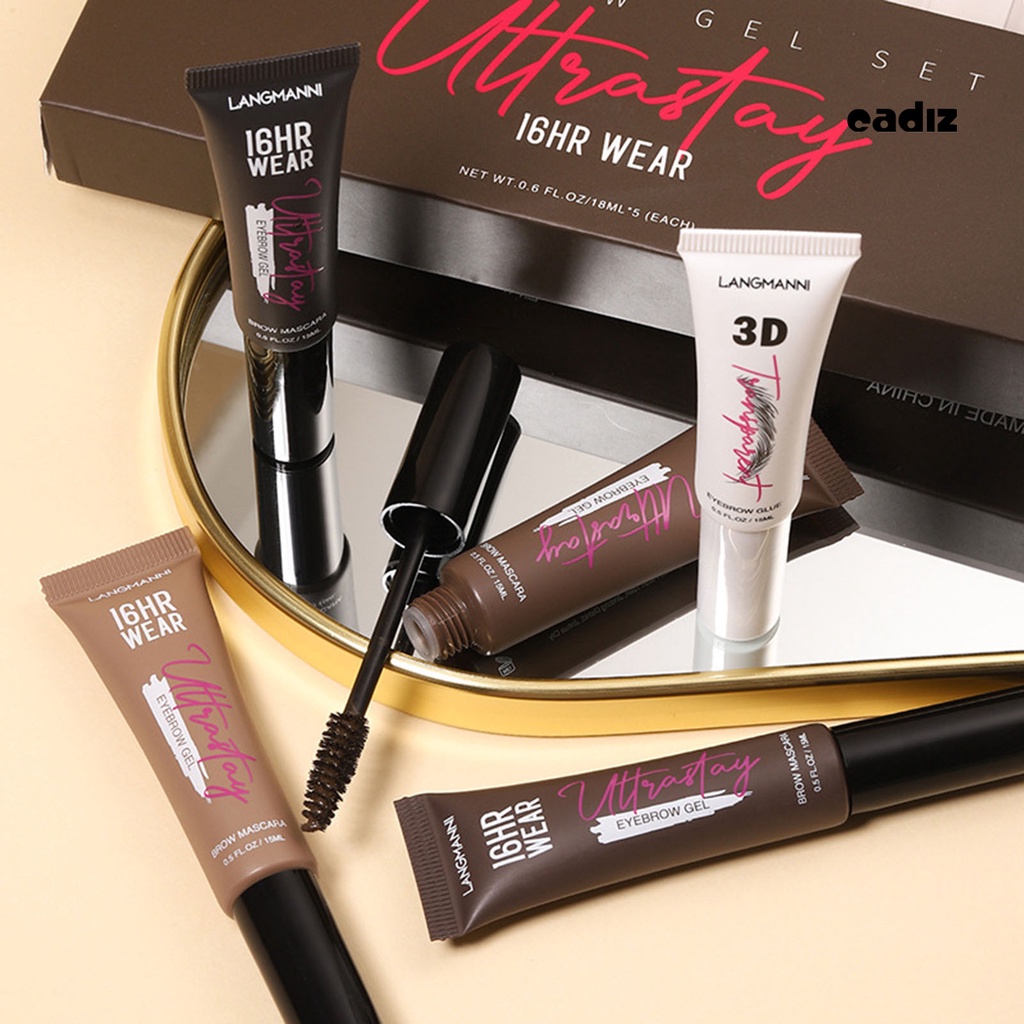 Bộ 5 Gel Nhuộm Lông Mày 1.2g Chống Nước Lâu Trôi Mau Khô Không Lem Chống Mồ Hôi Giúp Làm Dày Lông Mi Dành Cho Bạn Nữ