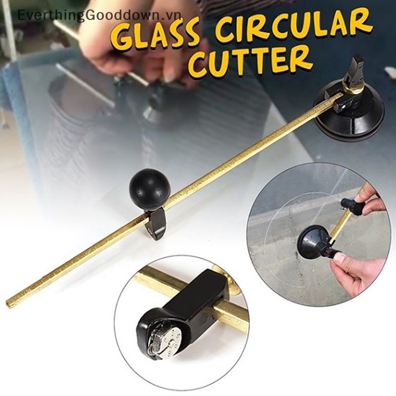 Everthinggooddown 1 Dụng Cụ Cắt Kính Hình Tròn Chuyên Nghiệp Với Tay Cầm Có Giác Hút Tròn vn