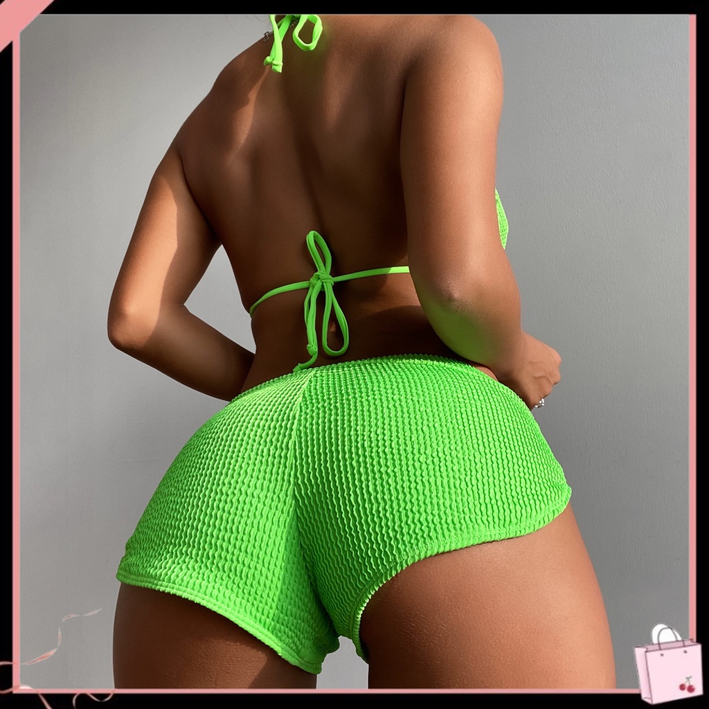 Bộ Đồ Bơi 2 Mảnh Màu Sáng Thoáng Khí Thời Trang Mùa Hè