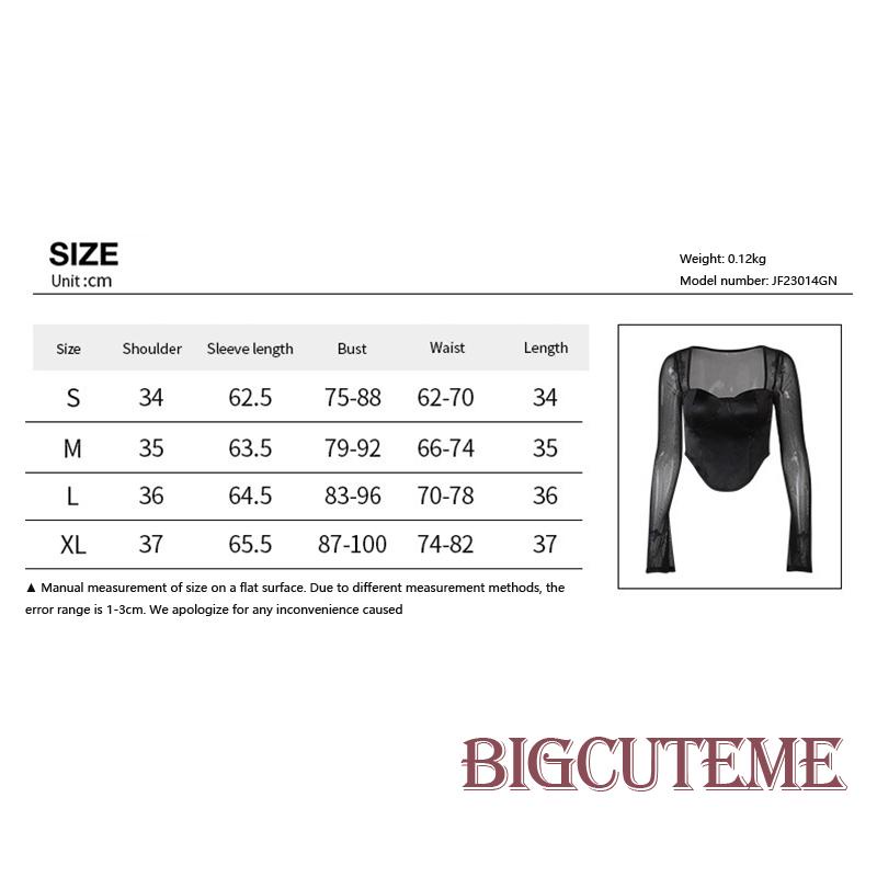 [] Áo Thun Crop Top Tay Dài Loe Phối Lưới Không Đối Xứng Ôm Dáng Vừa Vặn Cho Nữ