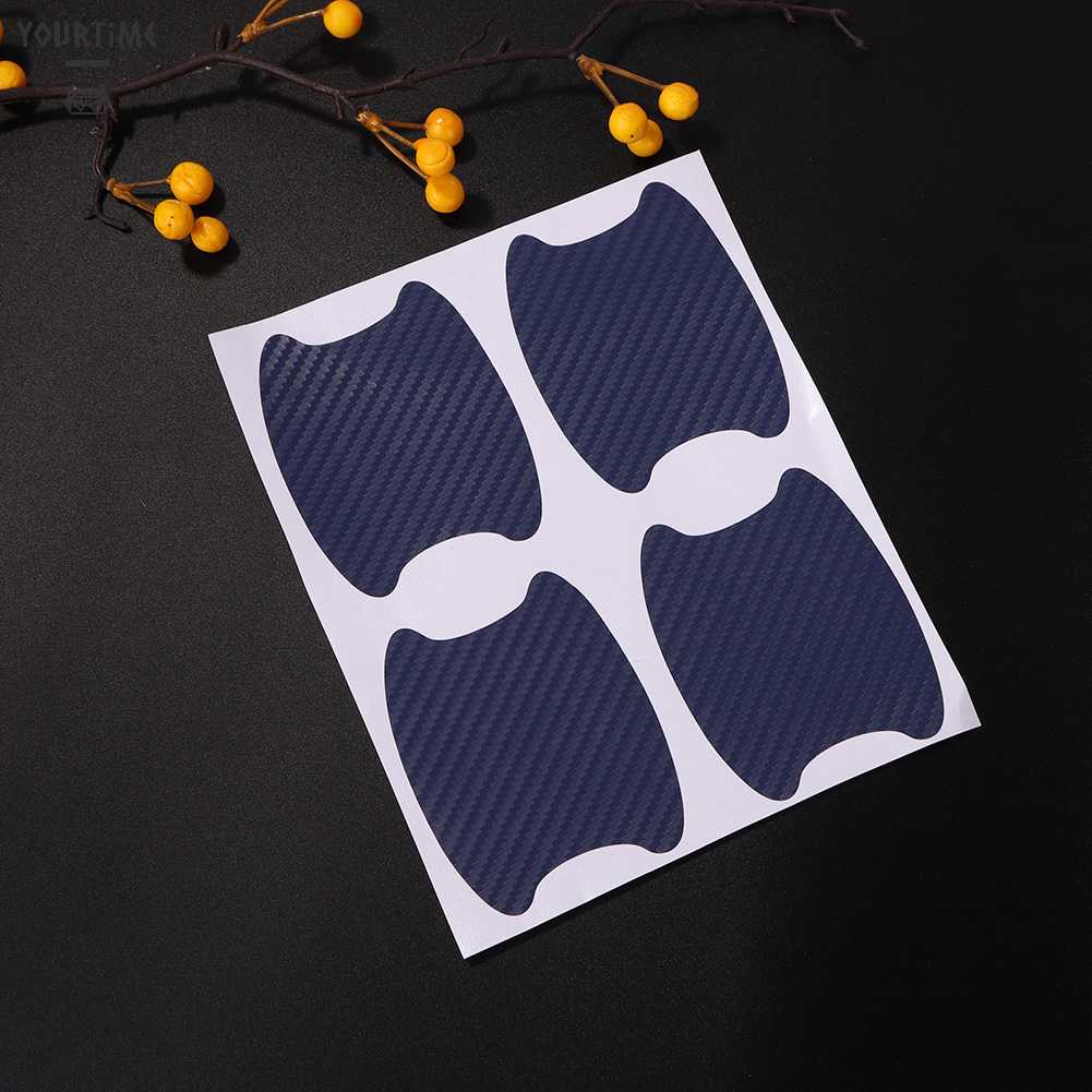 Bộ 4 Miếng Dán Bảo Vệ Tay Nắm Cửa Xe Hơi Bằng Sợi Carbon Cao Cấp