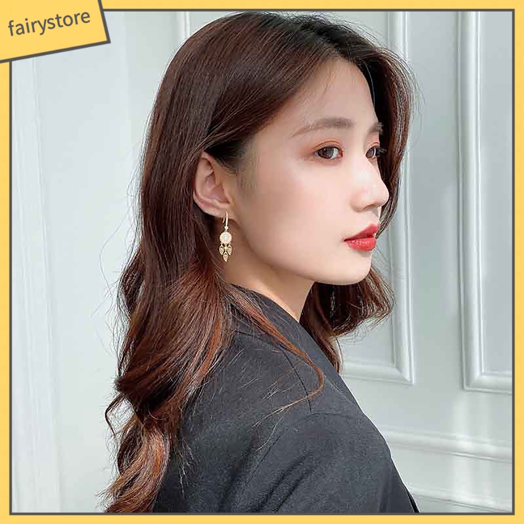 1 Cặp Bông Tai Hình Dreamcatcher Đính Đá Phối Tua Rua Thời Trang