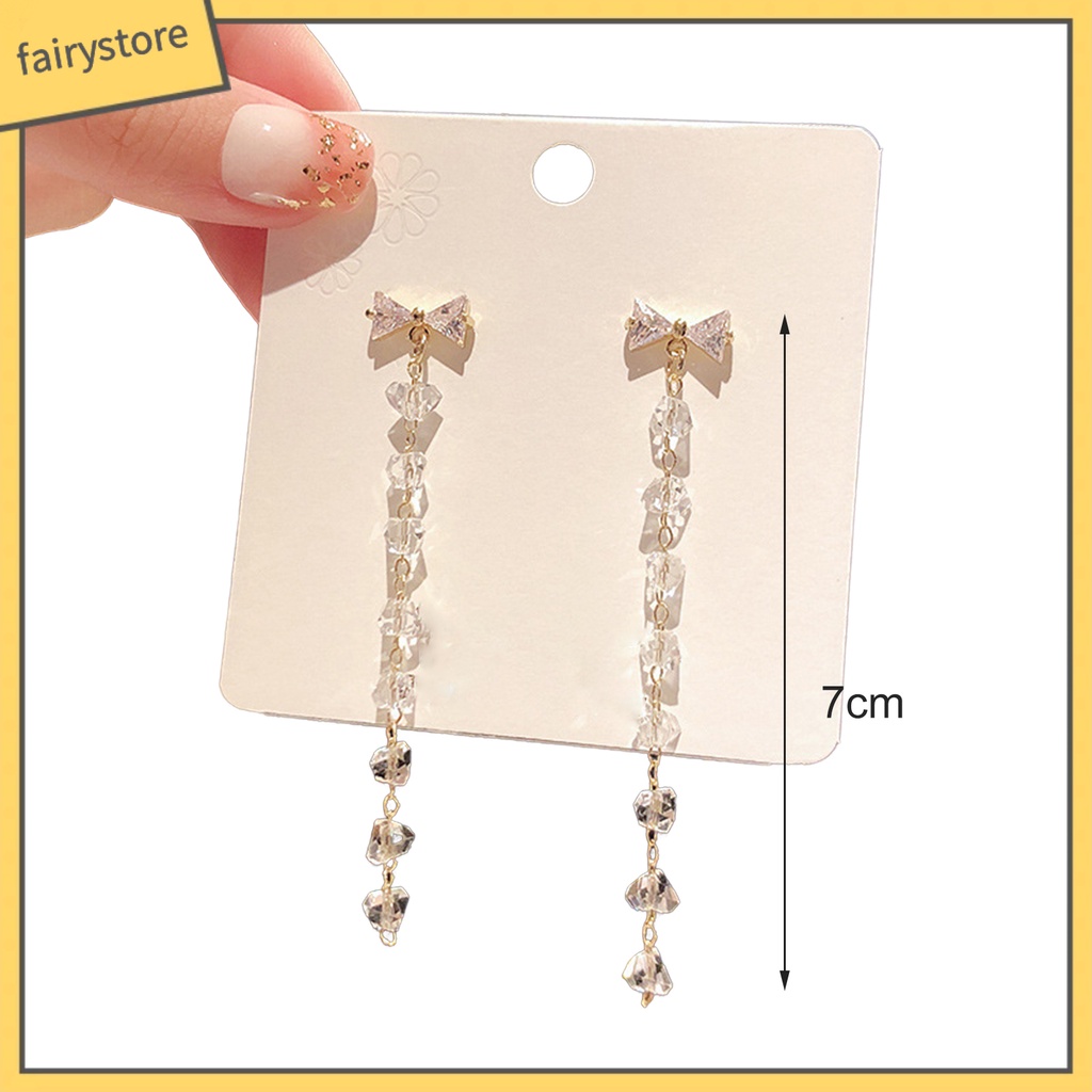 1 Đôi Bông Tai Hình Nơ Đính Ngọc Trai Giả Phong Cách Vintage