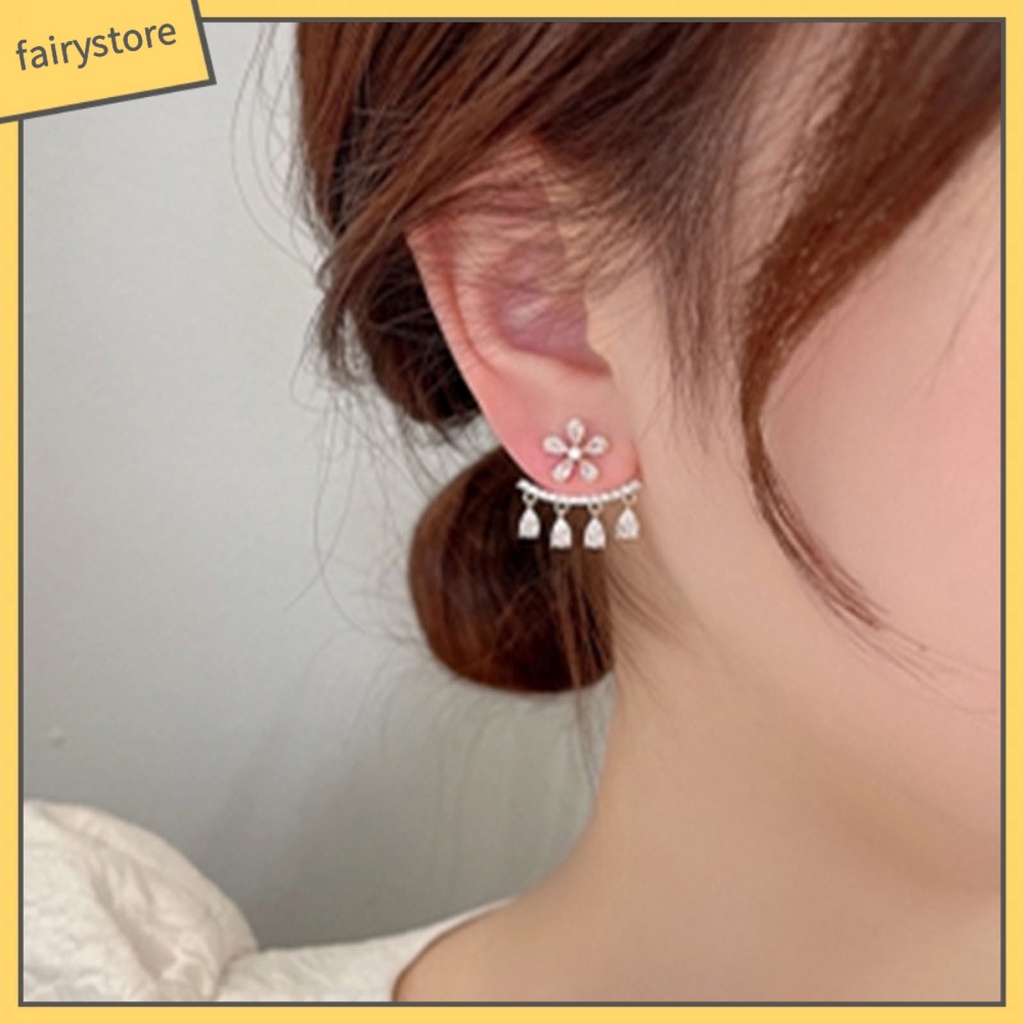 Bông Tai Hình Hoa Đính Đá Lấp Lánh Phong Cách Bohemia Dành Cho Nữ