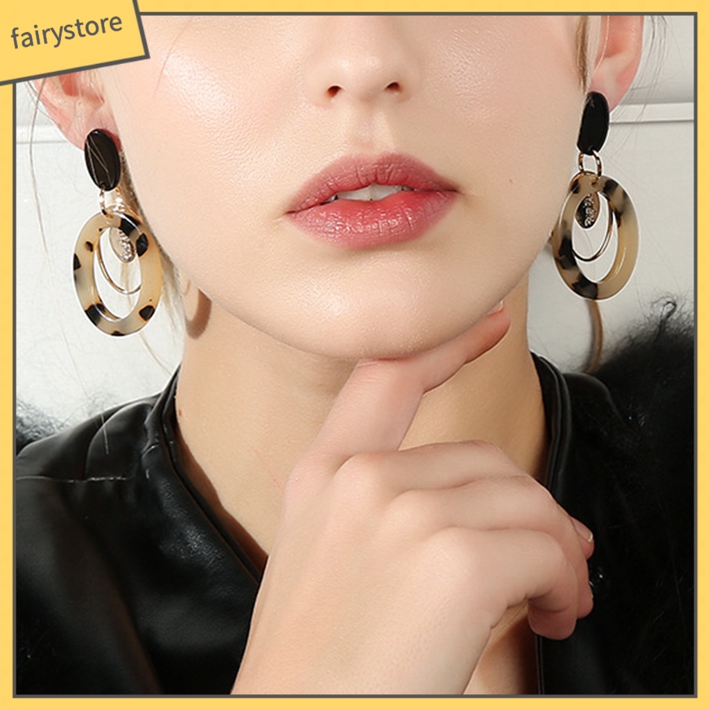 1 Đôi Bông Tai Hình Báo Đốm Lớn Nhiều Lớp Thời Trang Dành Cho Nữ