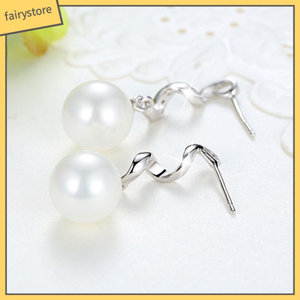 Khuyên Tai Dáng Dài Đính Đá Và Ngọc Trai Nhân Tạo Thời Trang