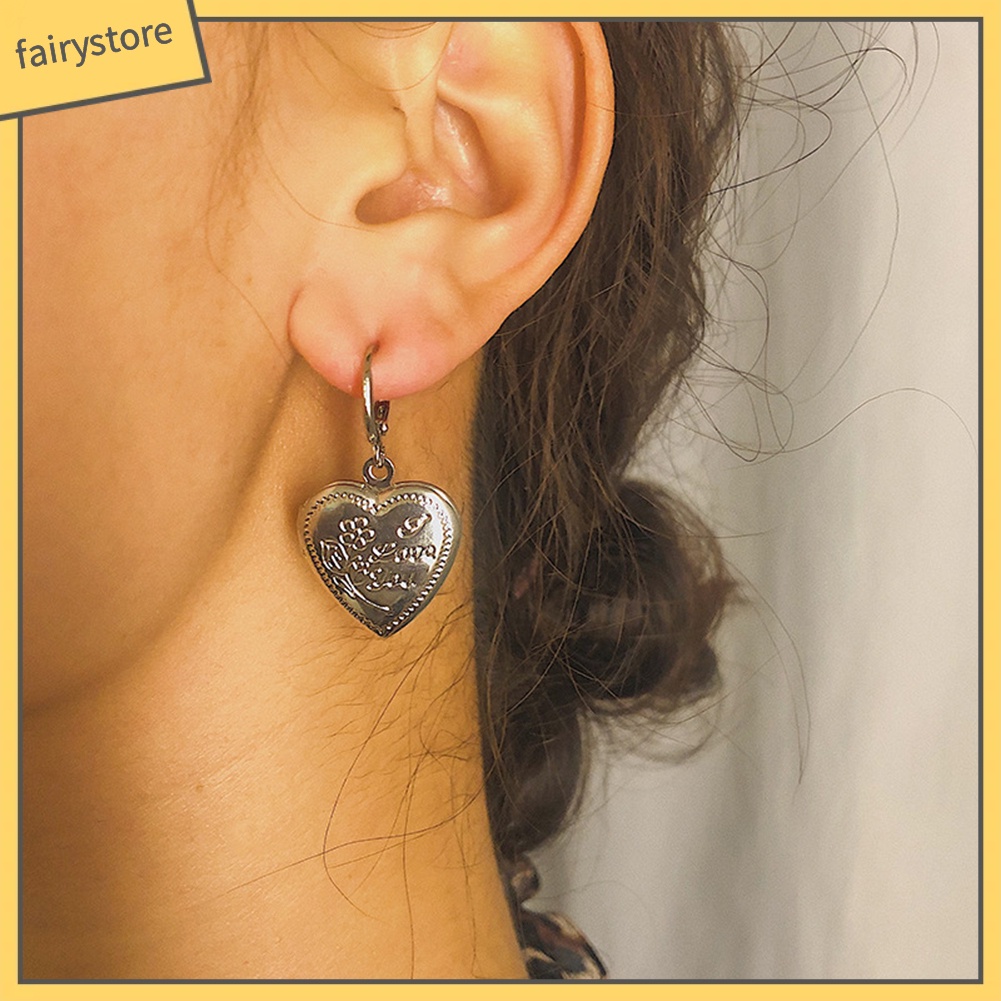 Bông Tai Dạng Vòng Hình Vỏ Sò / Hoa Hồng / Ngôi Sao / Mặt Trăng Dành Cho Nữ