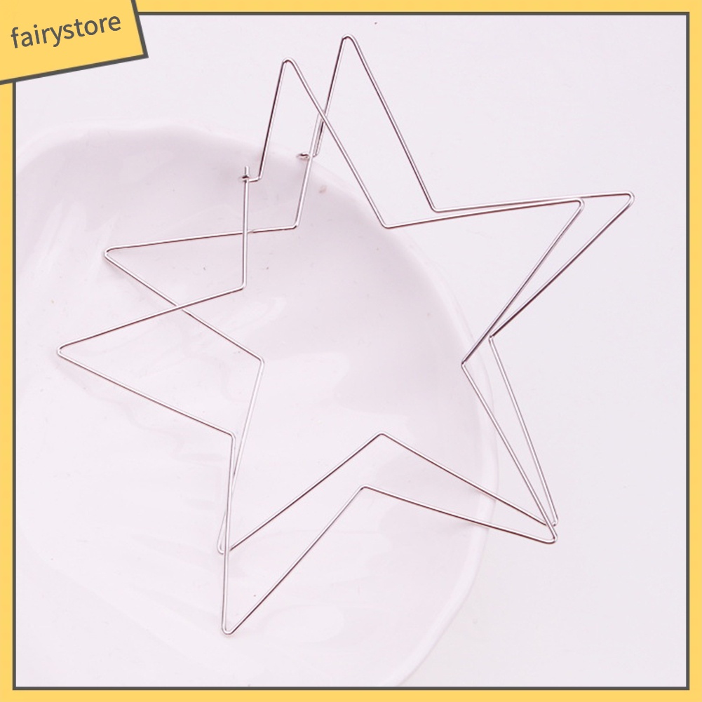 Bông Tai Dạng Vòng Hình Ngôi Sao / Trái Tim Lớn Thời Trang Cho Nữ