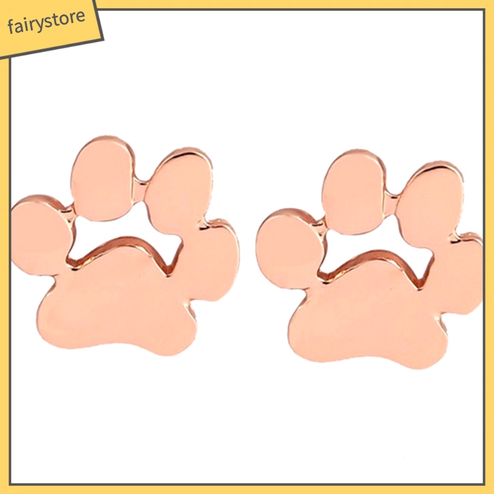 Bông Tai Hình Bàn Chân Chó Mèo Thời Trang Dự Tiệc Cho Nữ