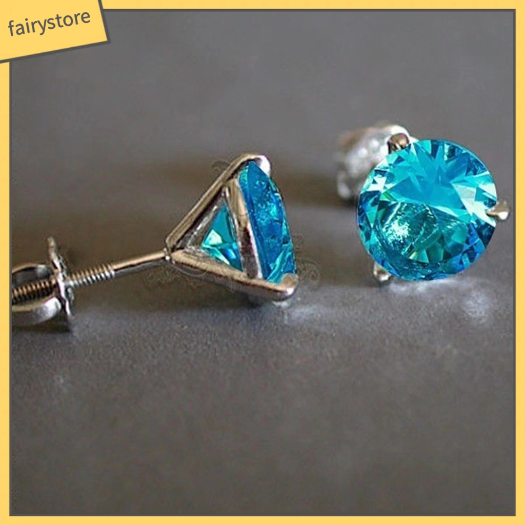 1 Đôi Bông Tai Đính Đá Thời Trang Dành Cho Nữ