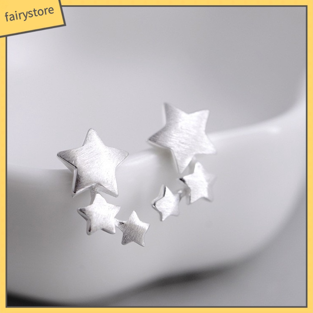 1 Đôi Bông Tai 3 Ngôi Sao Thanh Lịch Dễ Thương