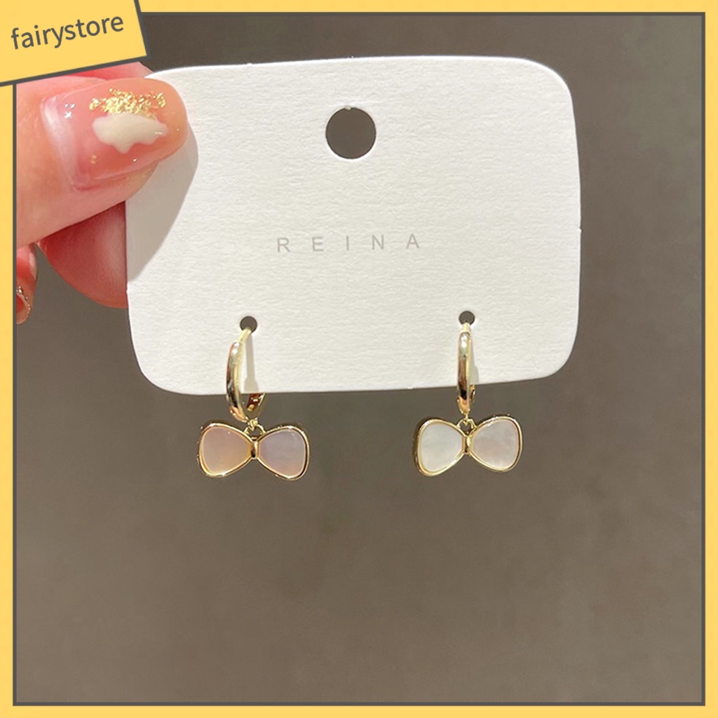 1 Đôi Bông Tai Hình Nơ Phong Cách Pháp Dành Cho Nữ