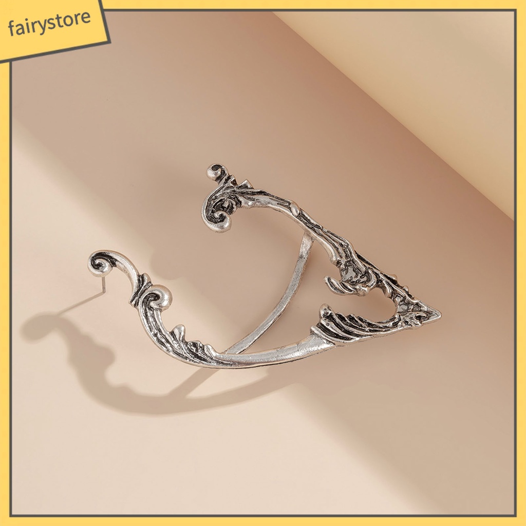 1 Khuyên Kẹp Vành Tai Elf Màu Sắc Tối Dễ Phối Đồ