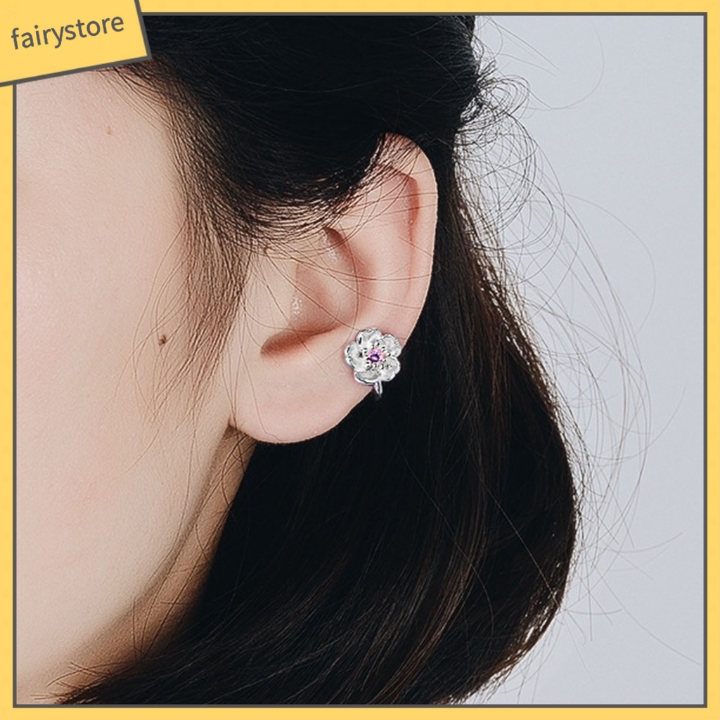 1 Đôi Bông Tai Hình Trái Cherry Đính Đá Phong Cách Hàn Quốc Thời Trang