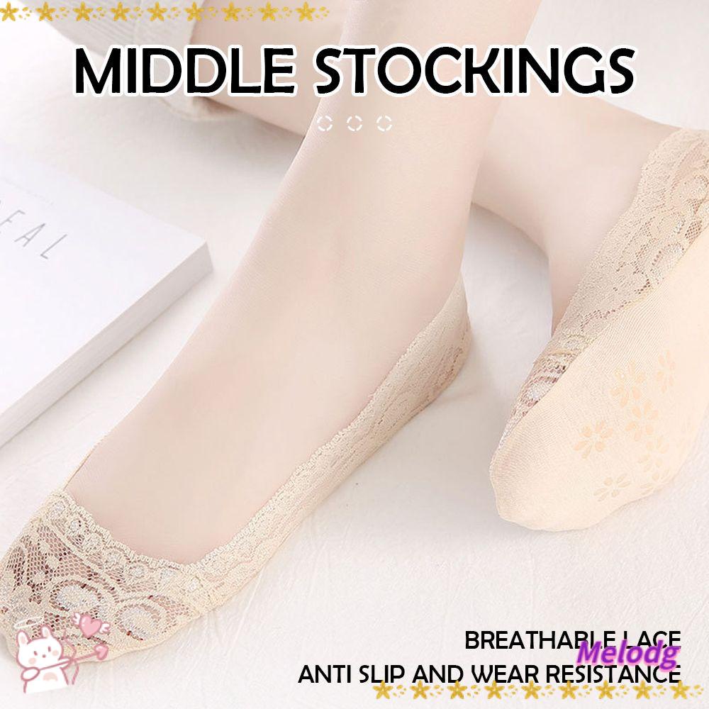 1 Cặp Vớ Thuyền Chất Liệu Silicone Gel Cotton Cổ Thấp