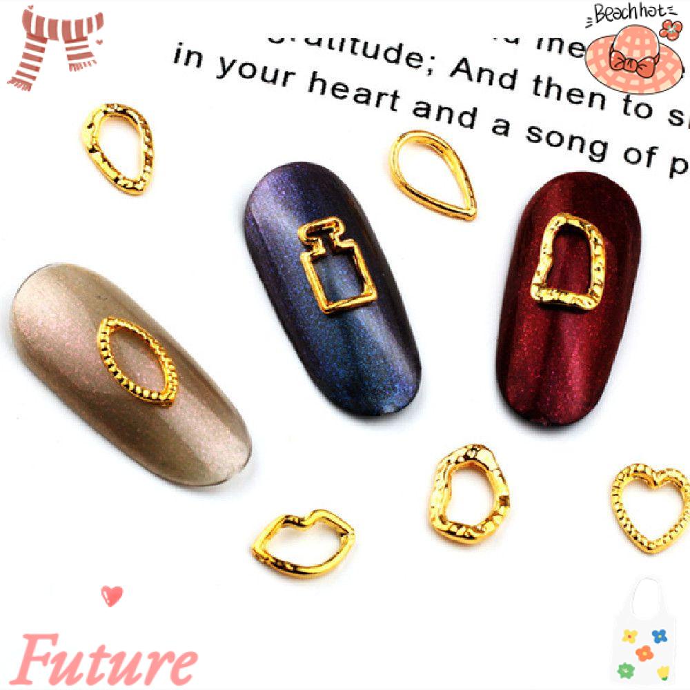 Set 5 Phụ Kiện Kim Loại Trang Trí Móng Tay Xinh Xắn